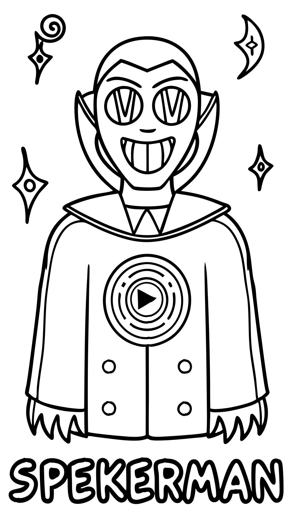 dark speakerman coloring page